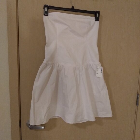 NWT Susana Monaco White Strapless Dress (L) - Picture 1 of 4